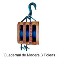 Cuadernal de madera 3 polea
